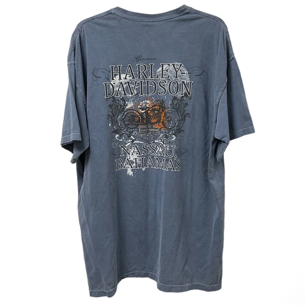 🏍️Genuine Harley-Davidson Nassau Bahamas Graphic Art 100% Cotton XL T-shirt! - Picture 5 of 5